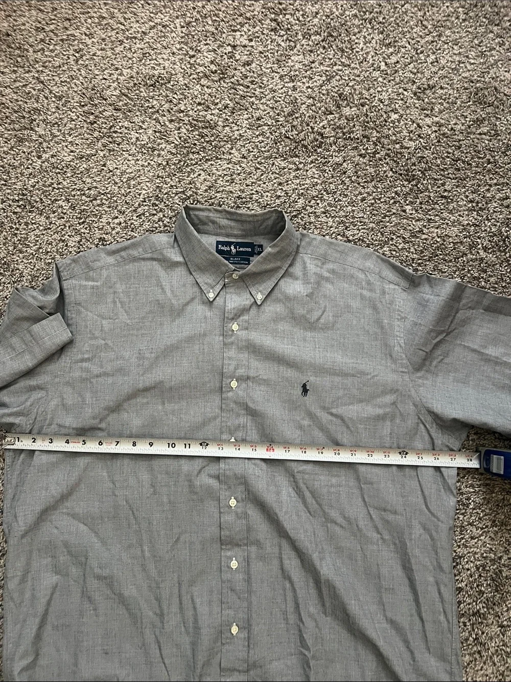 Polo by Ralph Lauren Blake Short-Sleeve Button-Down Shirt Size XL Gray